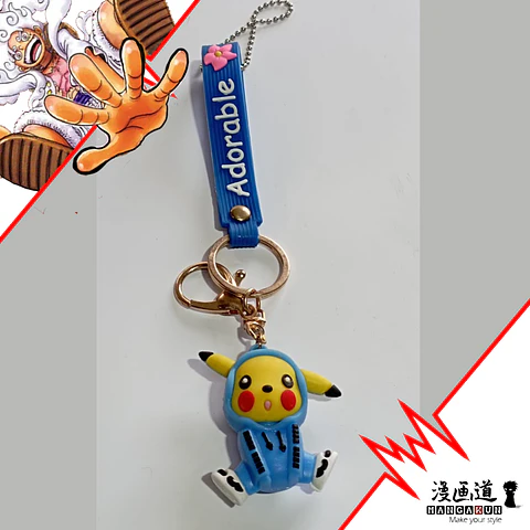 Pikcahu capucha - pokemon - llavero goma 3d