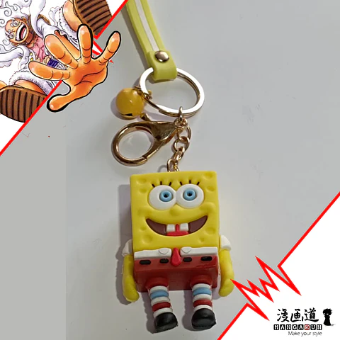 Bob esponja - llavero goma 3d 