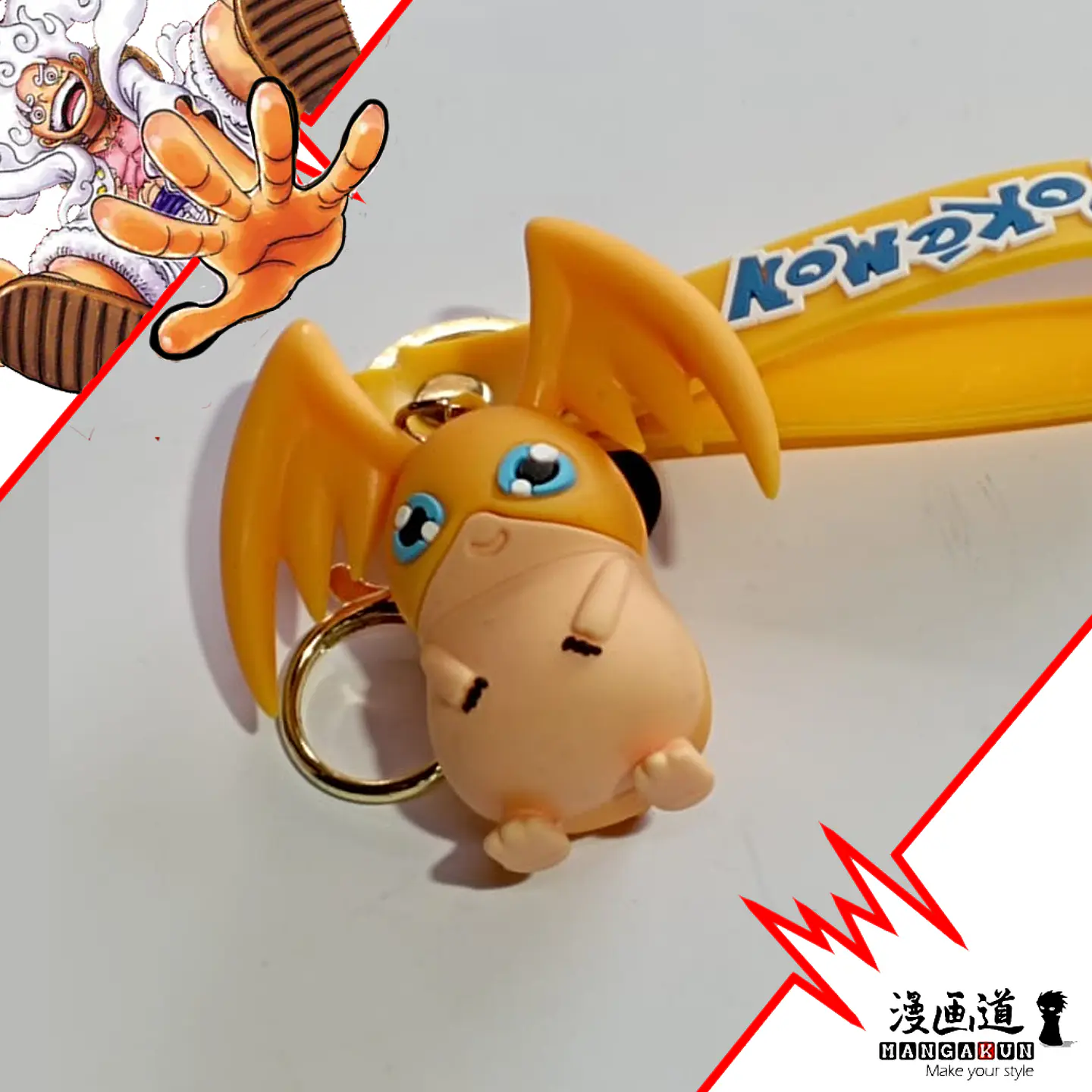 patamon - digimon - llavero goma 3d 1