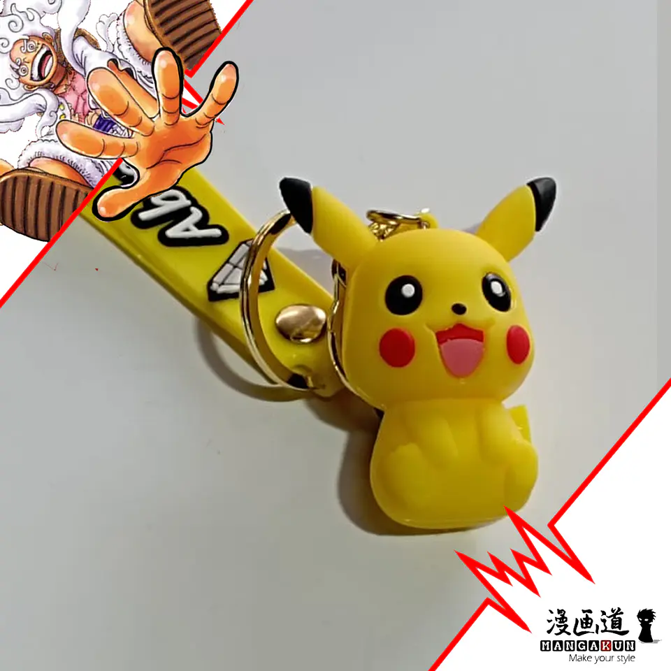pikachu 03 - pokemon - lllavero goma 3d 1