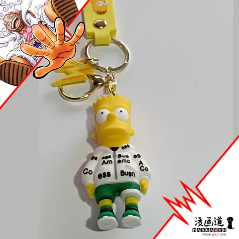 bart - the simpsons - llavero goma 3d