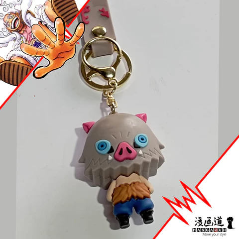 inosuke - kimetsu no yaiba - llavero goma 3d