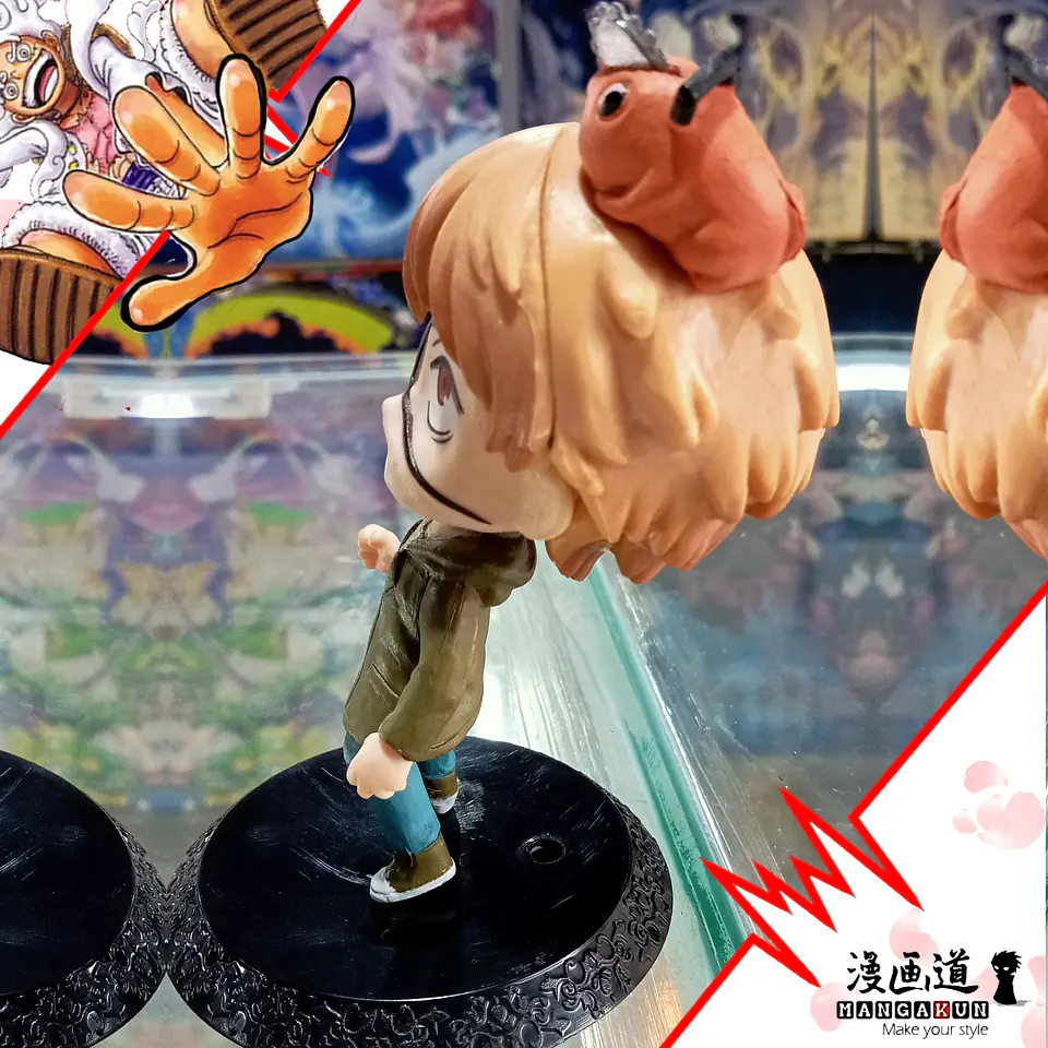 Denji - pochita en cabeza- chibi - chainsawman 3