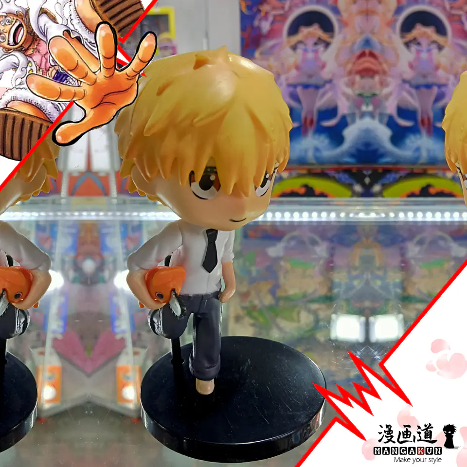 Denji - pochita en brazo- chibi - chainsawman 1