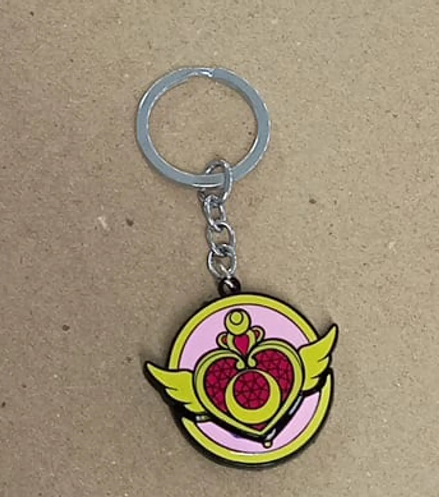 llavero cristal de plata con serena retractil - Sailor moon 1