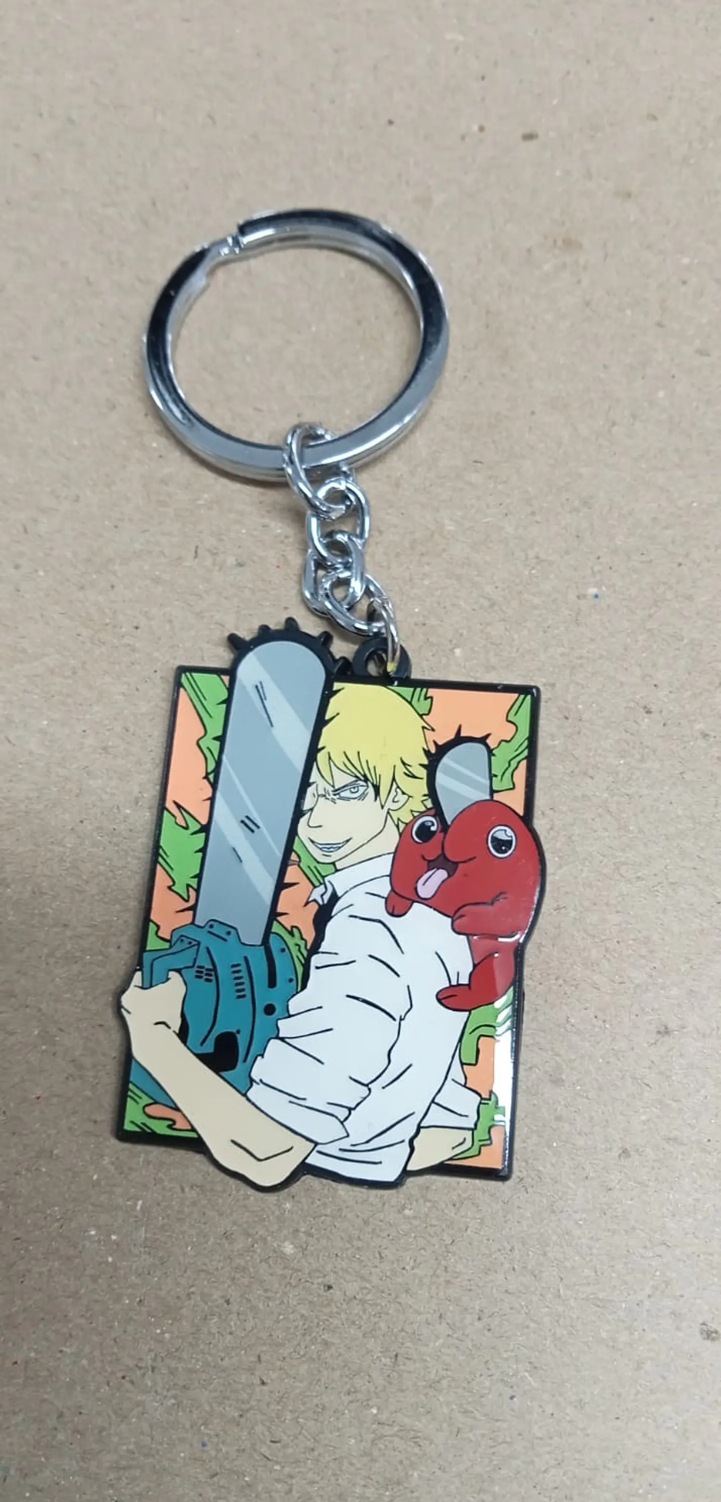 LLAVERO DENJI Y POCHITA EN ACERO - CHAINSAWMAN 1