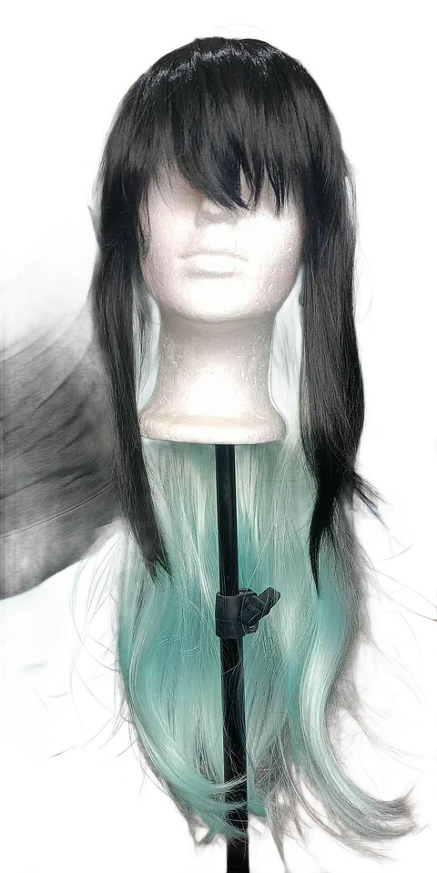 Muichiro Tokito - Peluca con moñas adicionales - kimetsu no yaiba - demon slayer