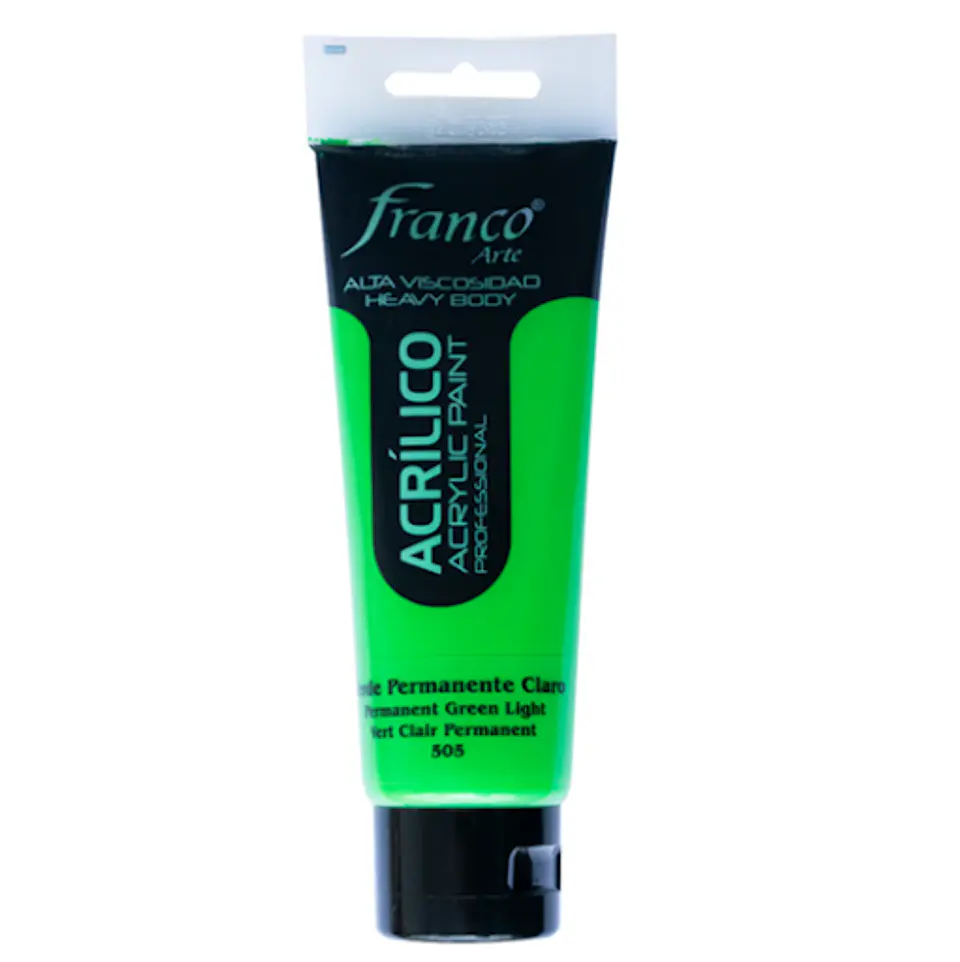 PROF.ACRYLIC PAINT 100ML VERDE PERM. CLARO - PERMANENT GREEN LIGHT 1
