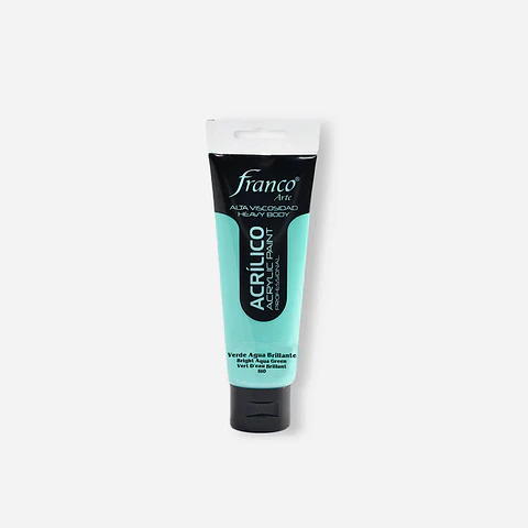 PROF.ACRYLIC PAINT 100ML VERDE AGUA BRILLANTE - BRIGHT AQUA GREEN
