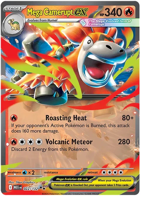 Mega Camerupt ex - Megaevolucion - Megaevolution