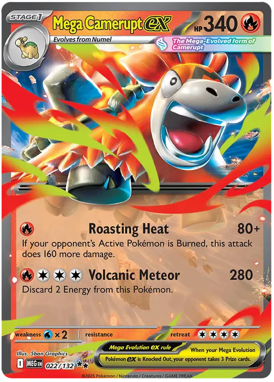 Mega Camerupt ex - Megaevolucion - Megaevolution 1