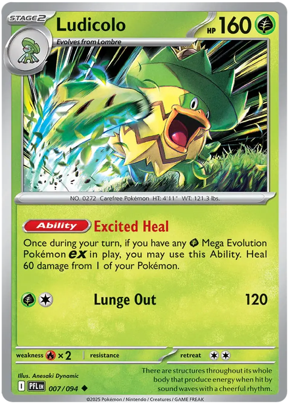 Ludicolo - Phantasmal flames - Llamas fantasmales 1