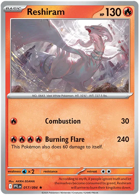 Reshiram - Phantasmal flames - Llamas fantasmales