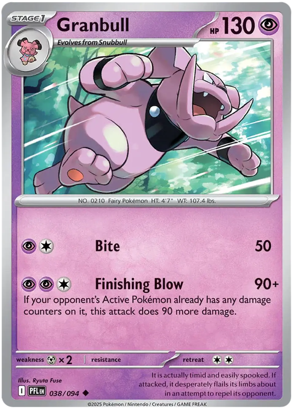 Granbull - Phantasmal flames - Llamas fantasmales 1