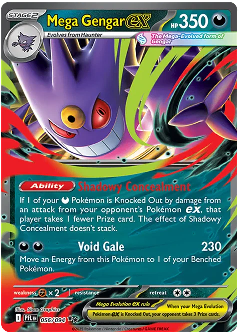 Mega Gengar ex - Phantasmal flames - LLamas fantasmales  