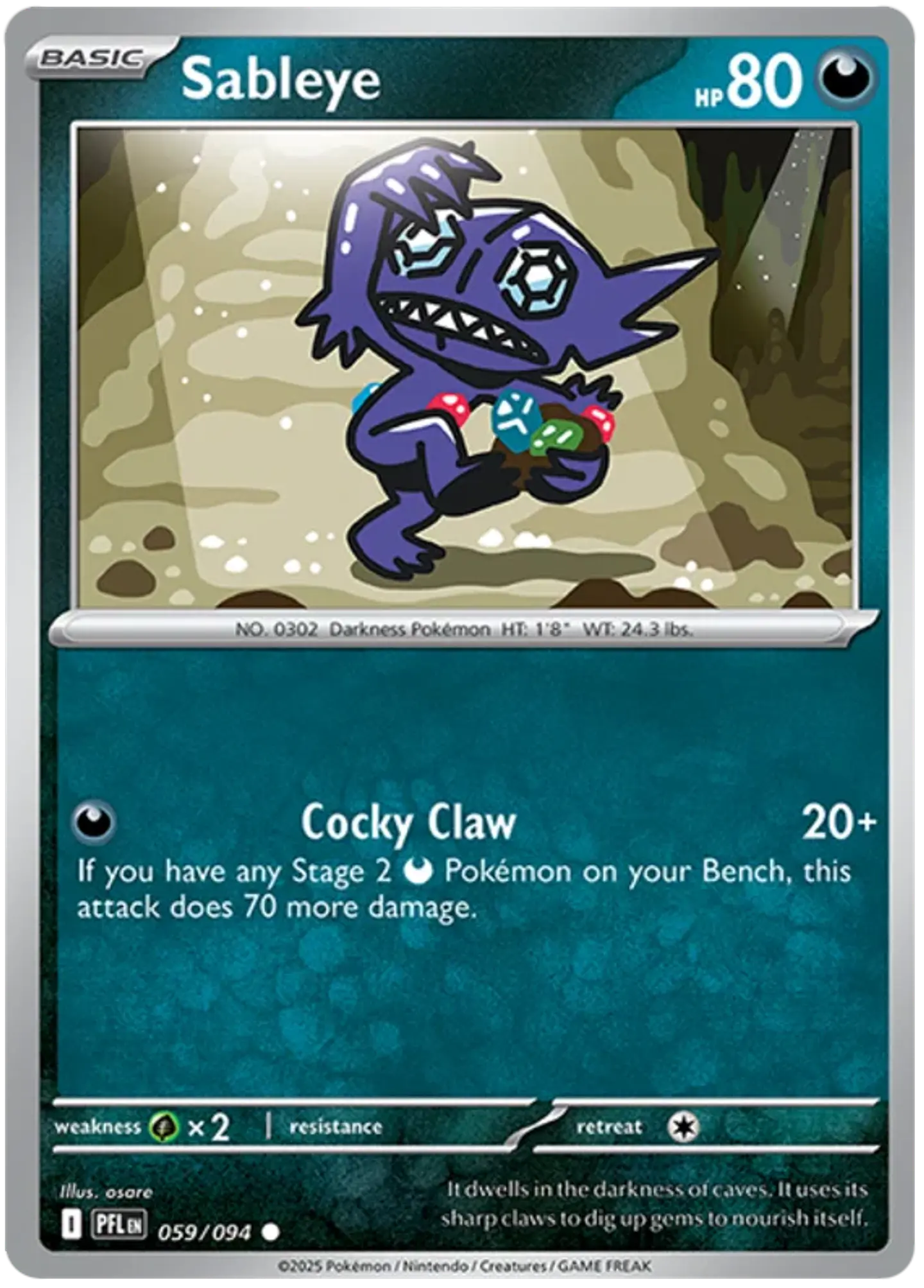 Sableye - Phantasmal flames - Llamas fantasmales  1