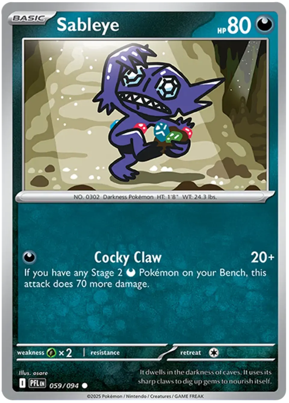 Sableye - Phantasmal flames - Llamas fantasmales  1