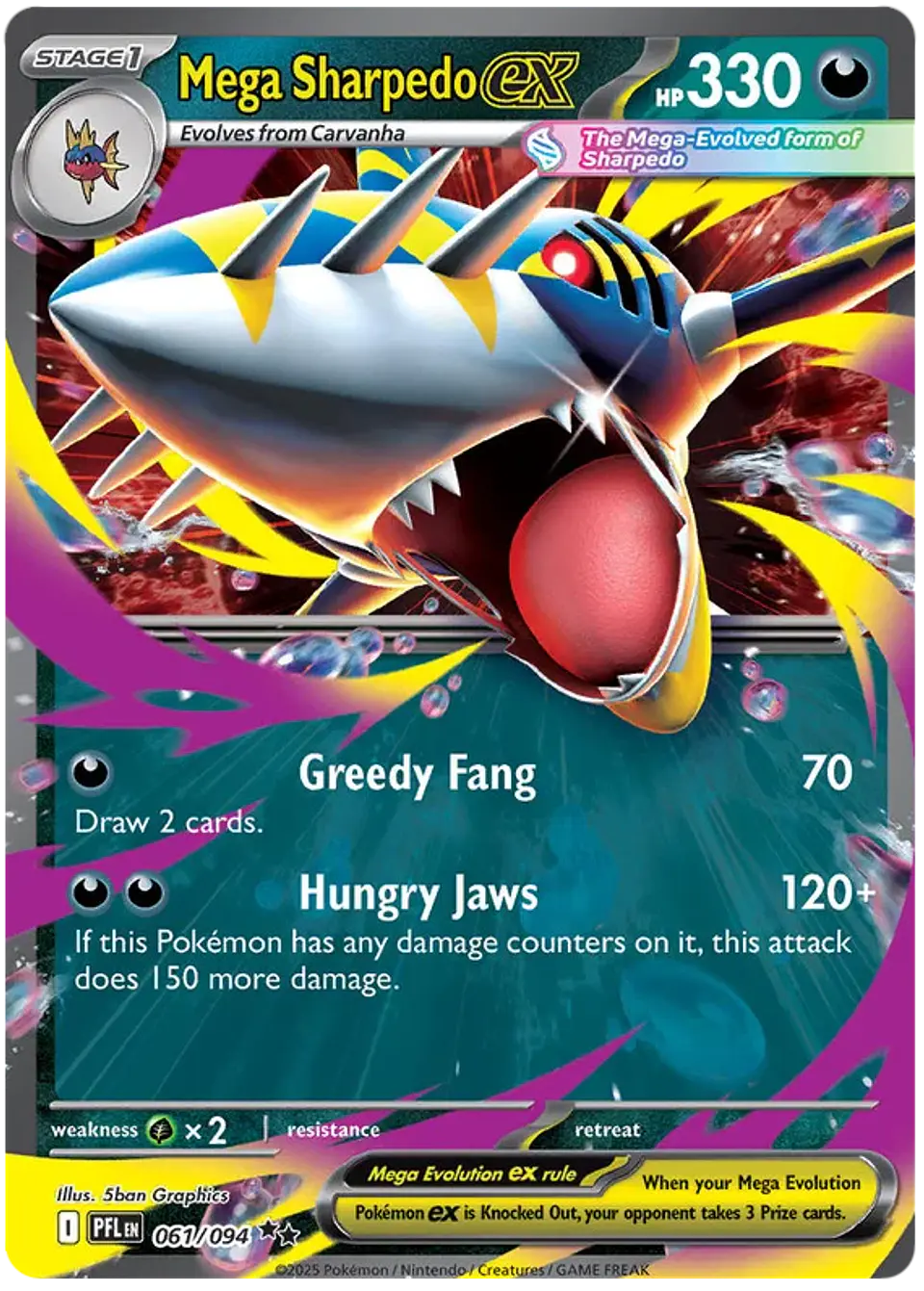(ST) Mega Sharkpedo ex - Phantasmal flames - Llamas fantasmales  1