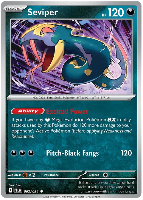 Seviper - Phantasmal flames - Llamas fantasmales 