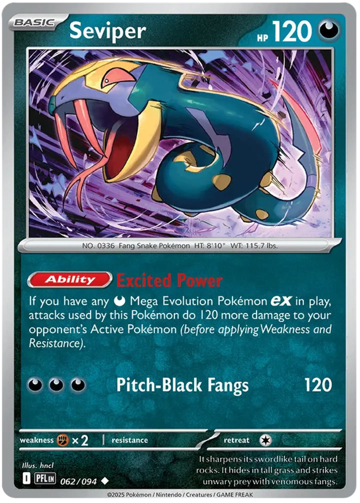 Seviper - Phantasmal flames - Llamas fantasmales  1