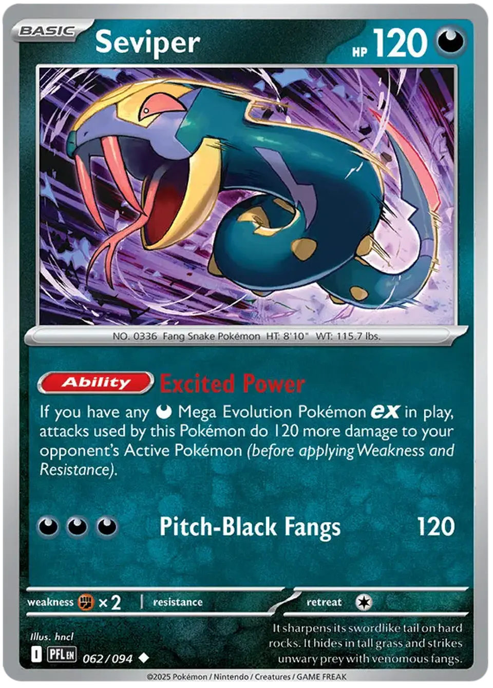 Seviper - Phantasmal flames - Llamas fantasmales  1