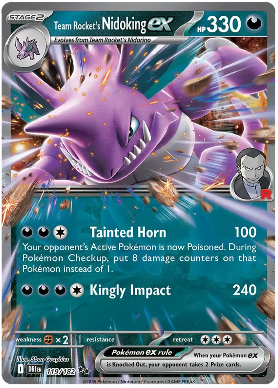 Team Rockets Nidokin EX - Destined Rivals 1