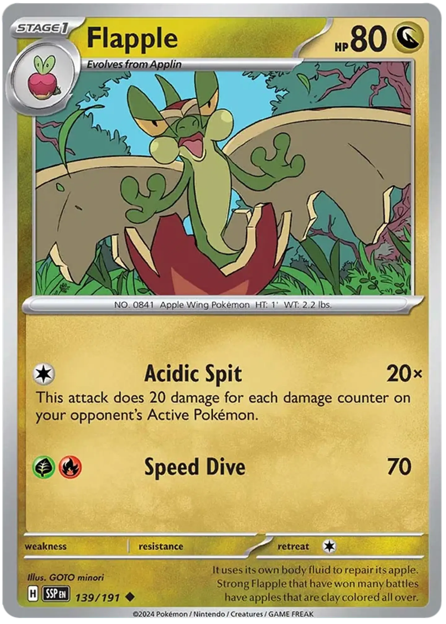Flapple - Surging Sparks - Chispas Fulgurantes (SSP) 1