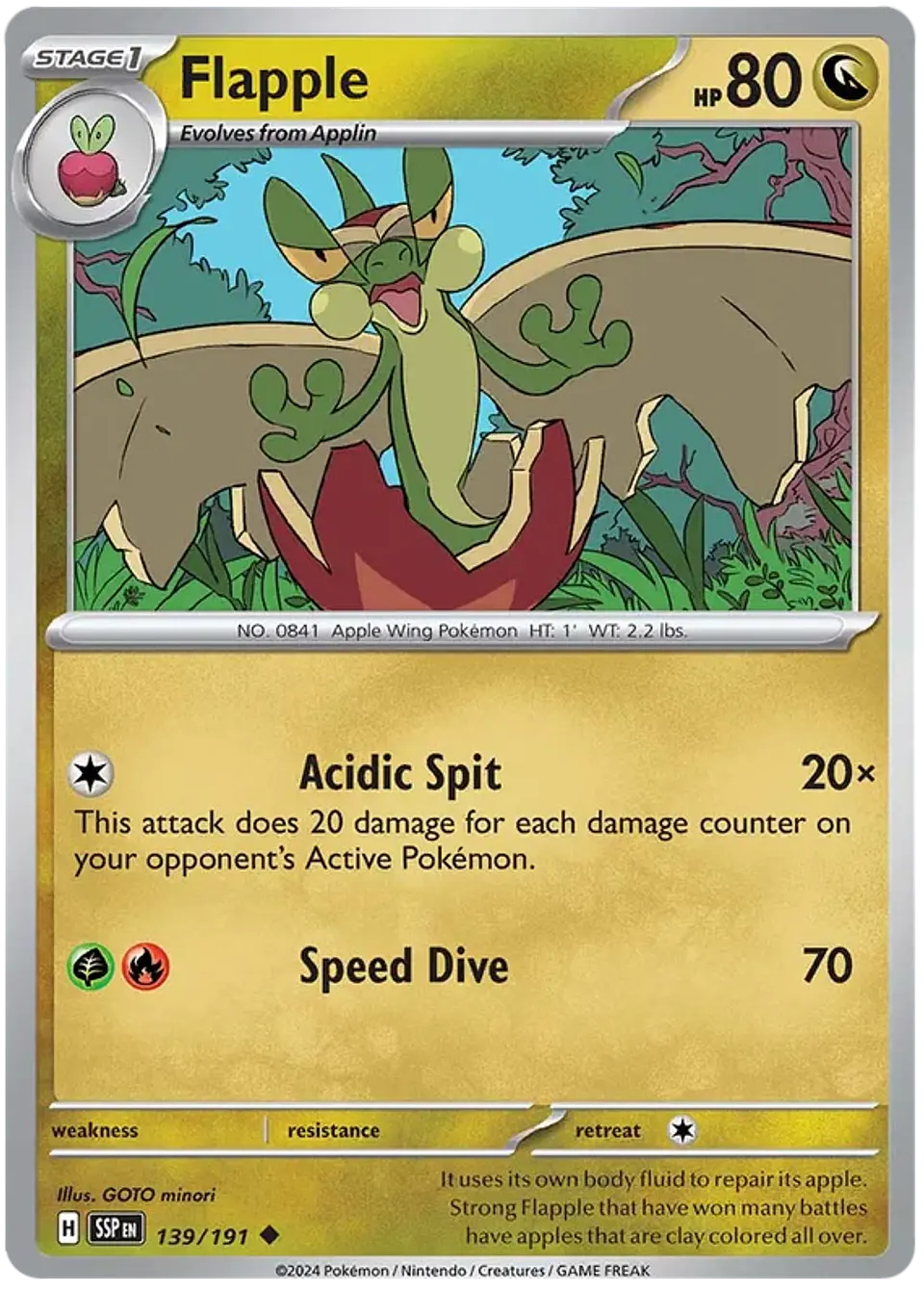 Flapple - Surging Sparks - Chispas Fulgurantes (SSP) 1