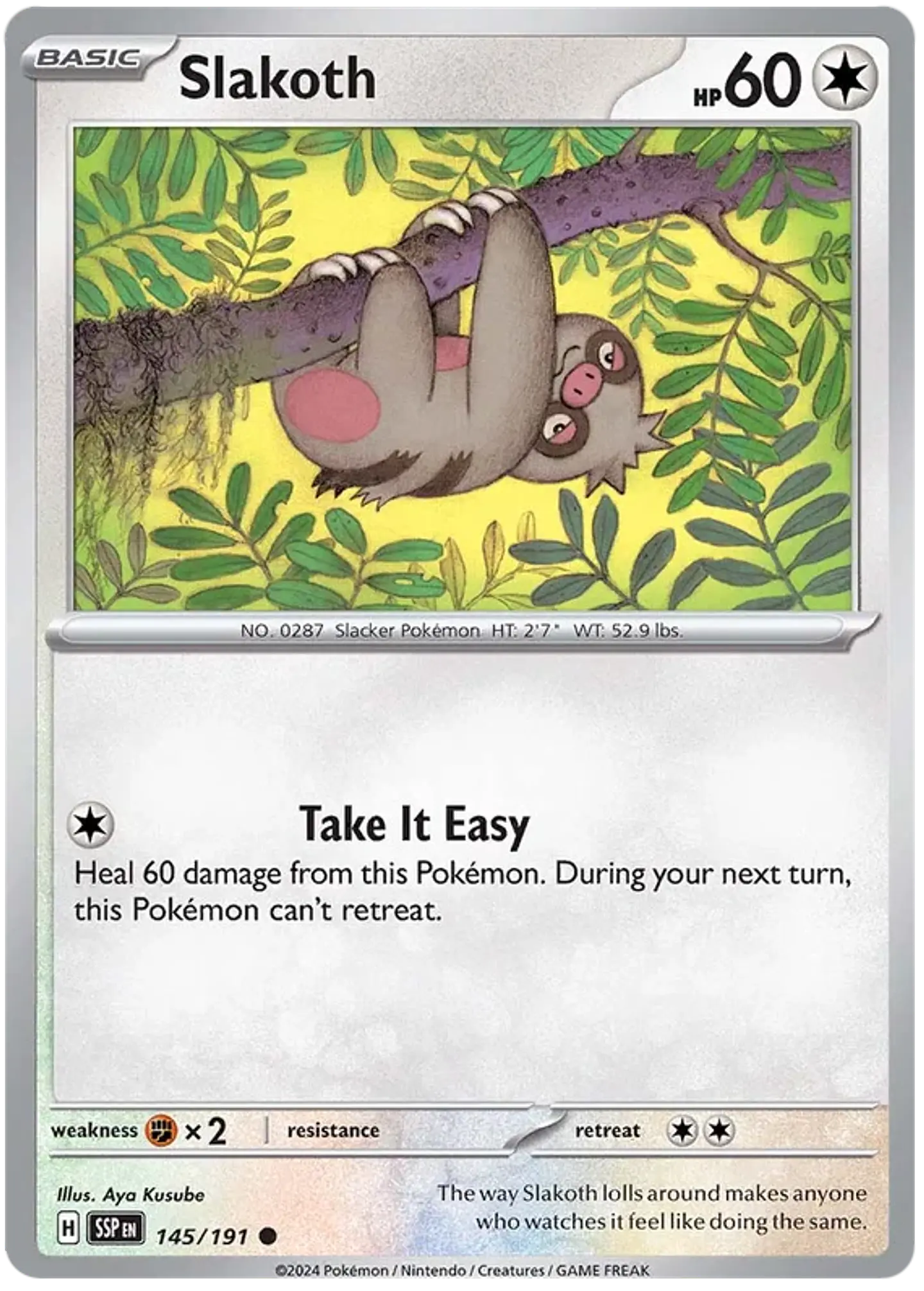 Slakoth - Surging Sparks - Chispas Fulgurantes (SSP) 1