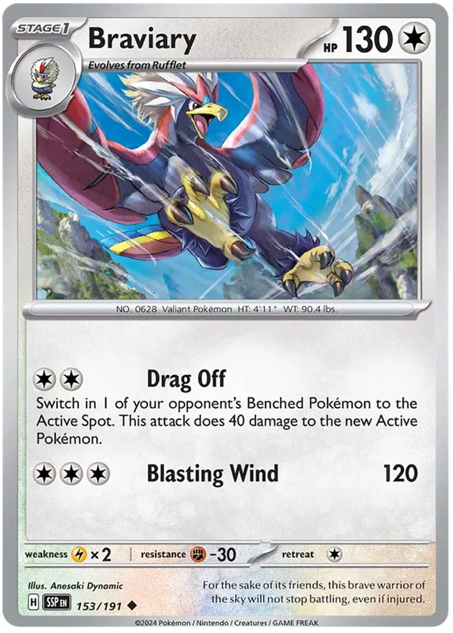 Braviary - Surging Sparks - Chispas Fulgurantes (SSP) 1