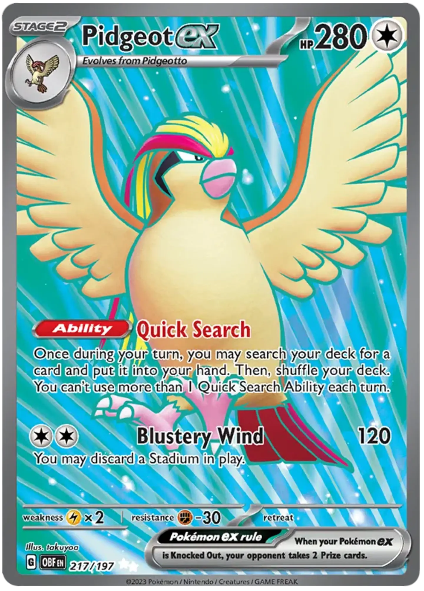Pidgeot EX - Obsidian Flames - Llamas obsidianas (ST) 1