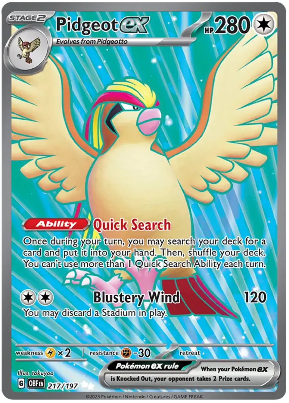 Pidgeot EX - Obsidian Flames - Llamas obsidianas (ST) 1