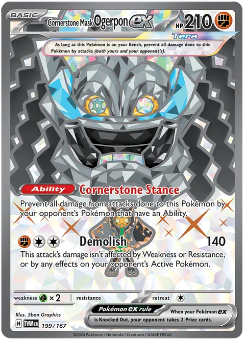 Cornerstone Mask Ogerpon ex - Twilight Masquerade - Mascarada Crepuscular 