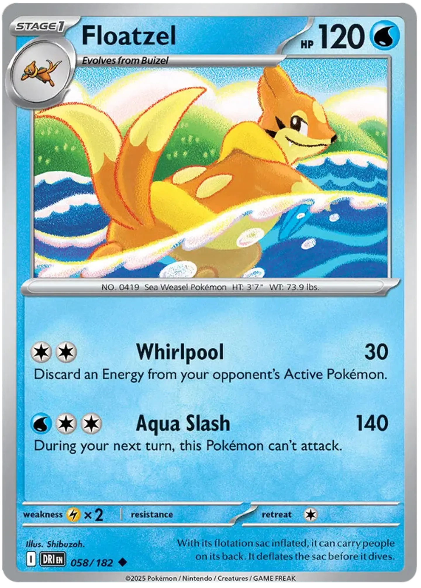 Floatzel - Destined Rivals - Rivales predestinados 1