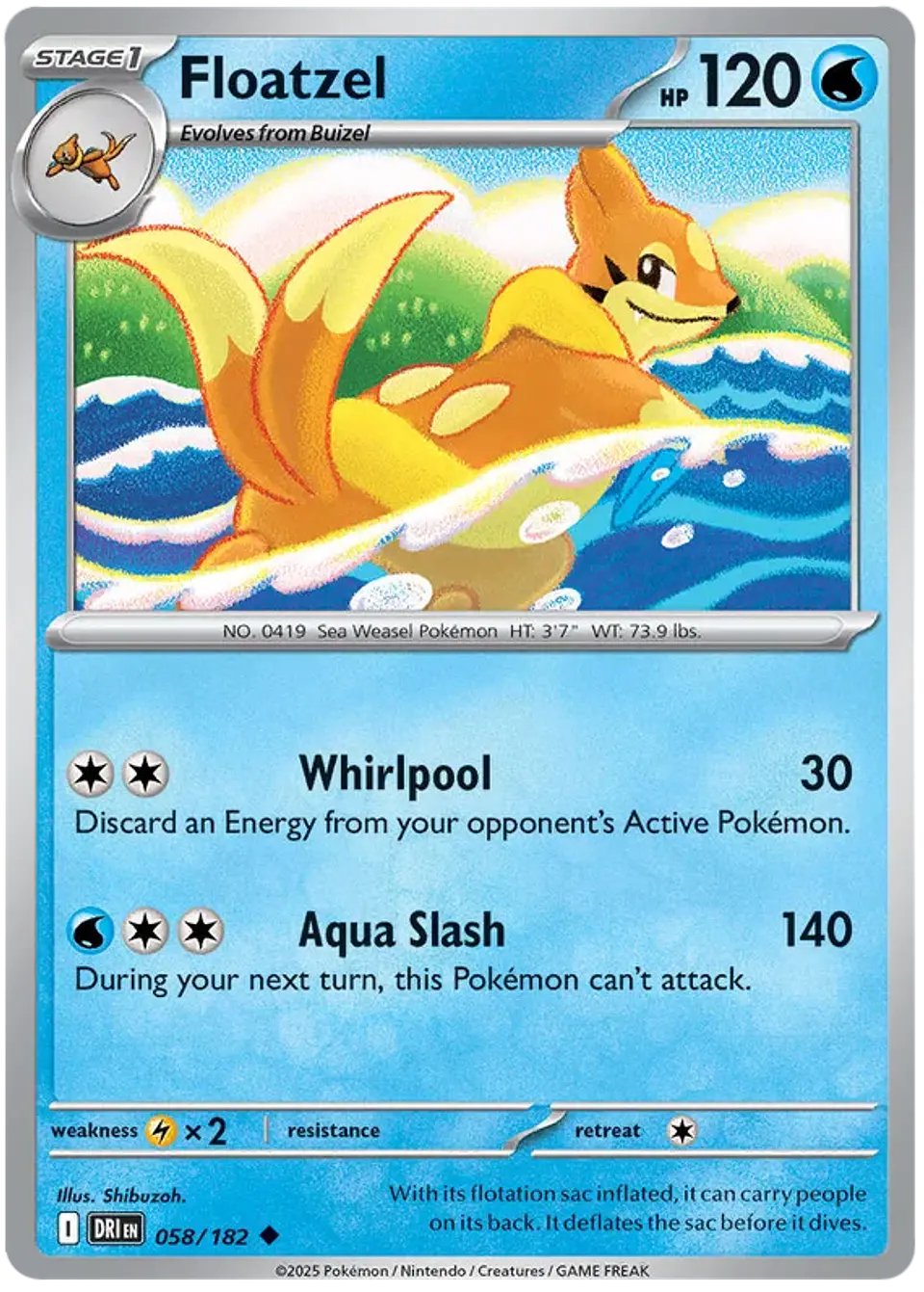 Floatzel - Destined Rivals - Rivales predestinados 1