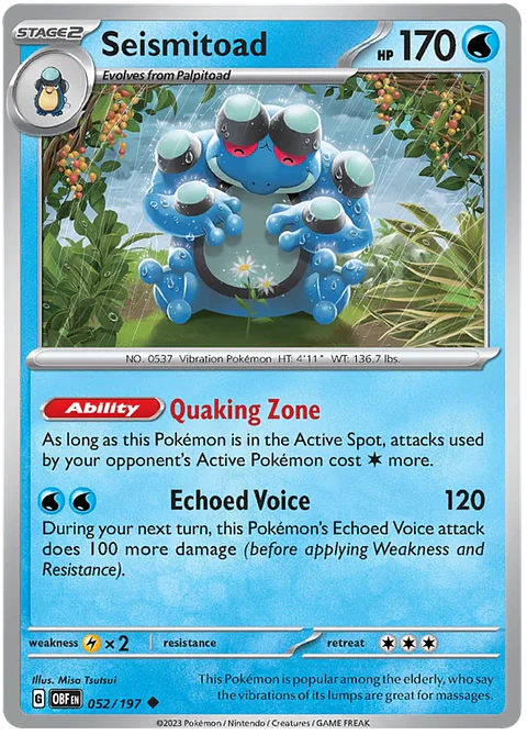 Seismitoad - obsidian flames - llamas obsidianas