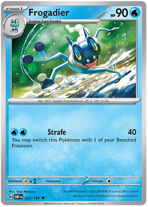 Frogadier obsidian flames - llamas obsidianas