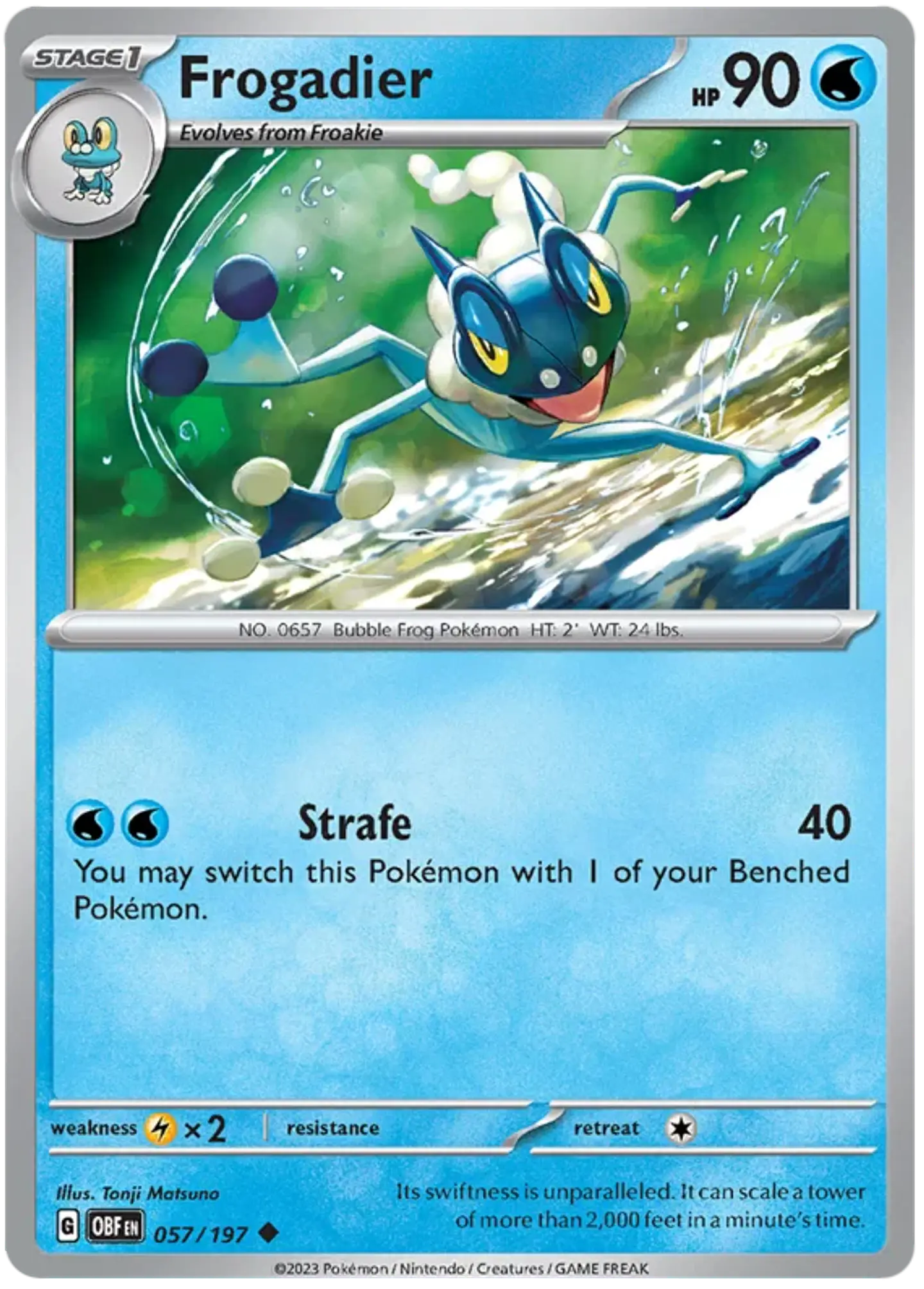 Frogadier obsidian flames - llamas obsidianas 1