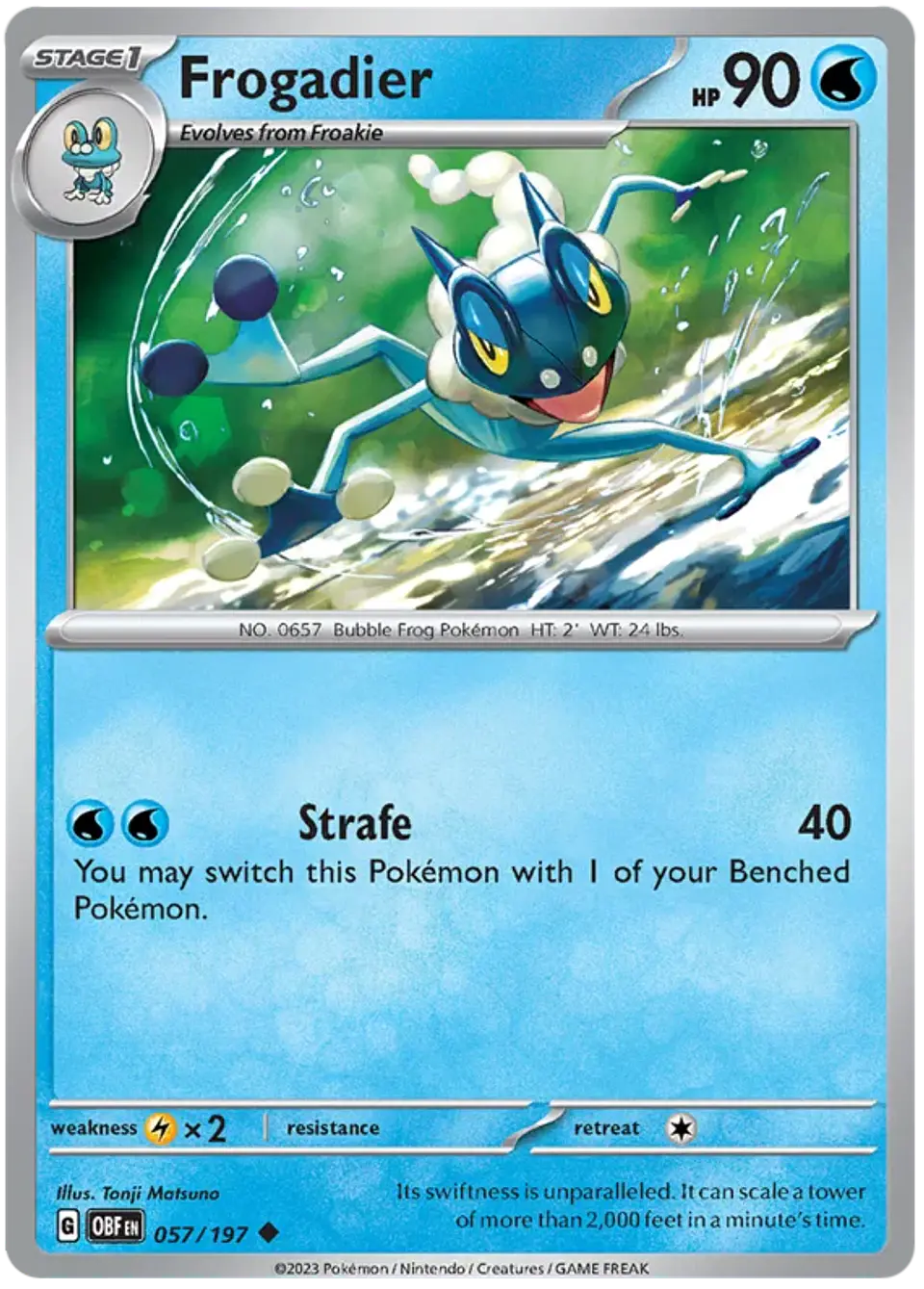 Frogadier obsidian flames - llamas obsidianas 1