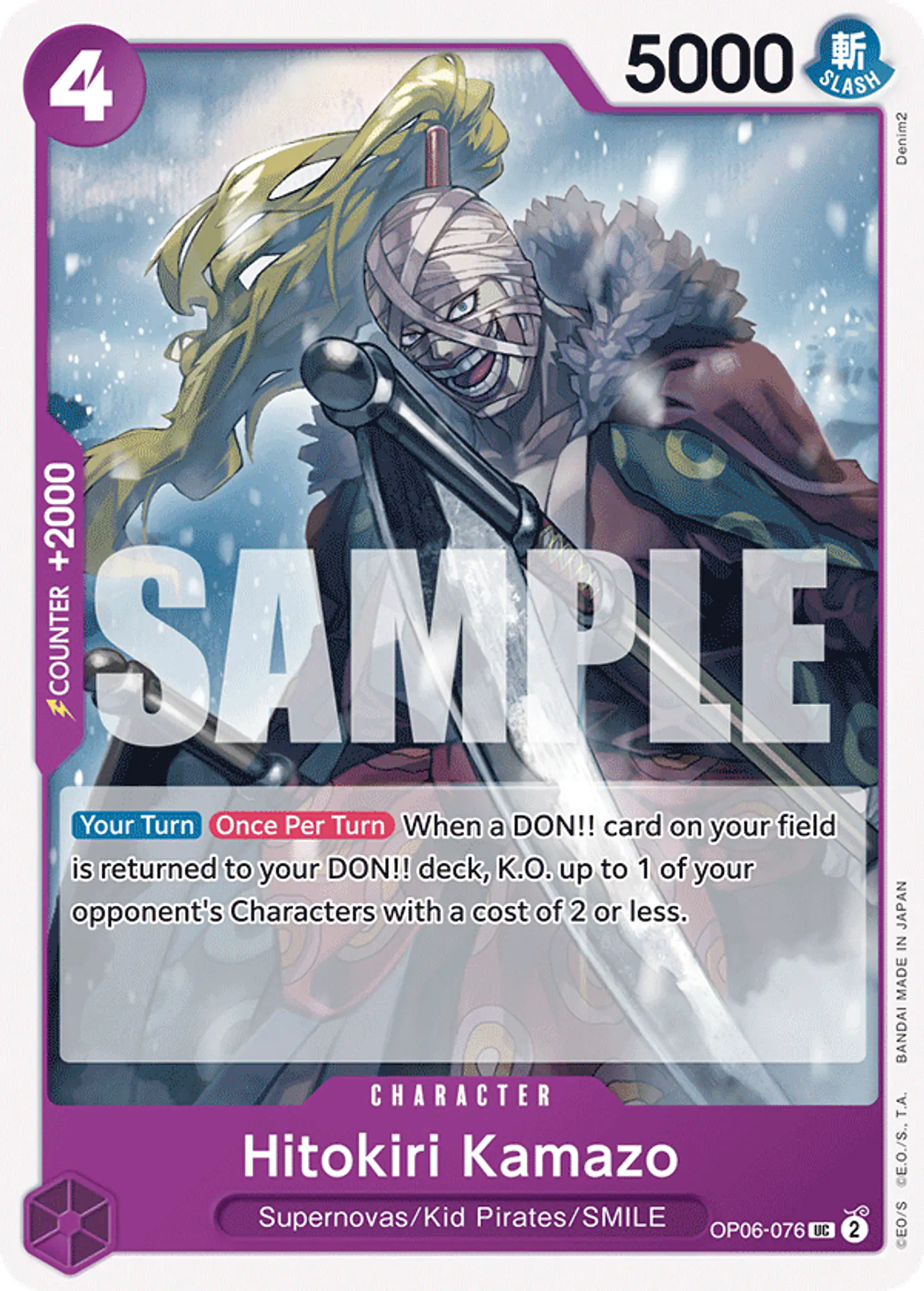 Hitokiri Kamazo-OP06-076-One Piece Card Game 1