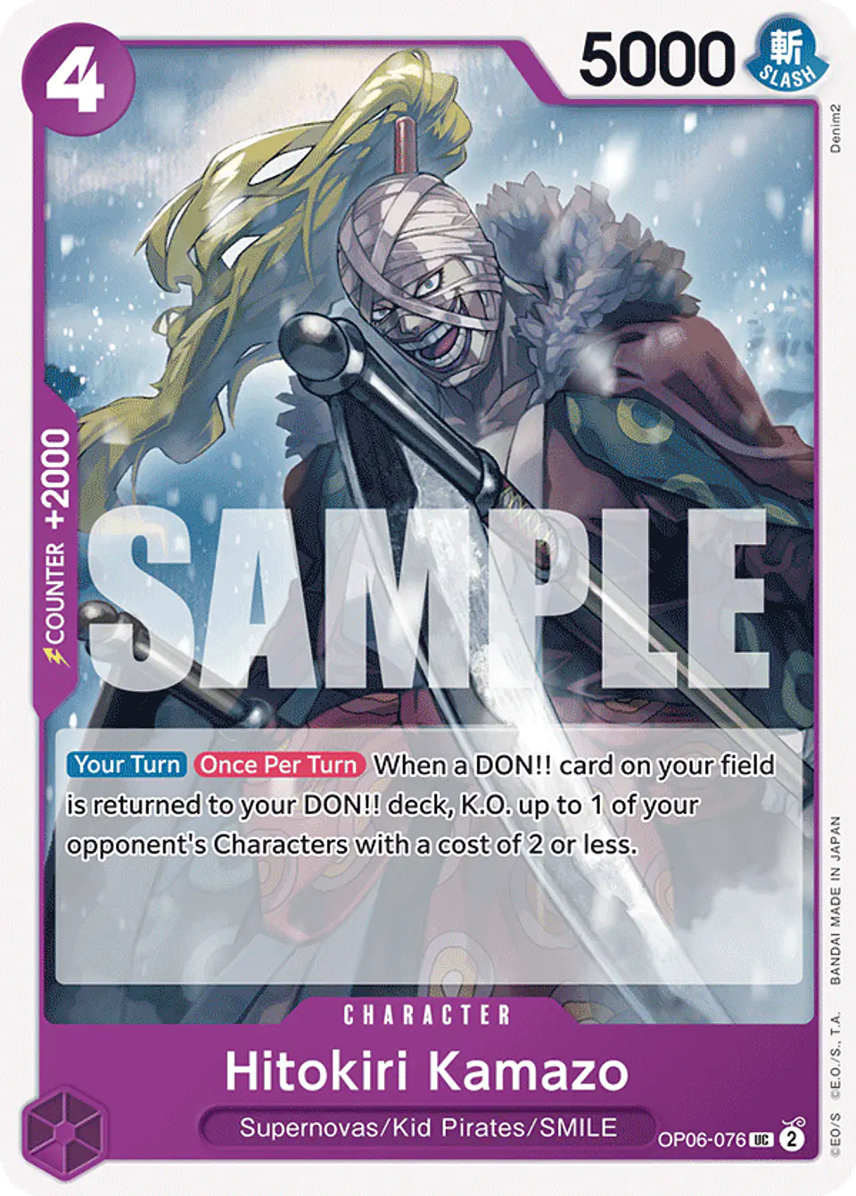 Hitokiri Kamazo-OP06-076-One Piece Card Game 1