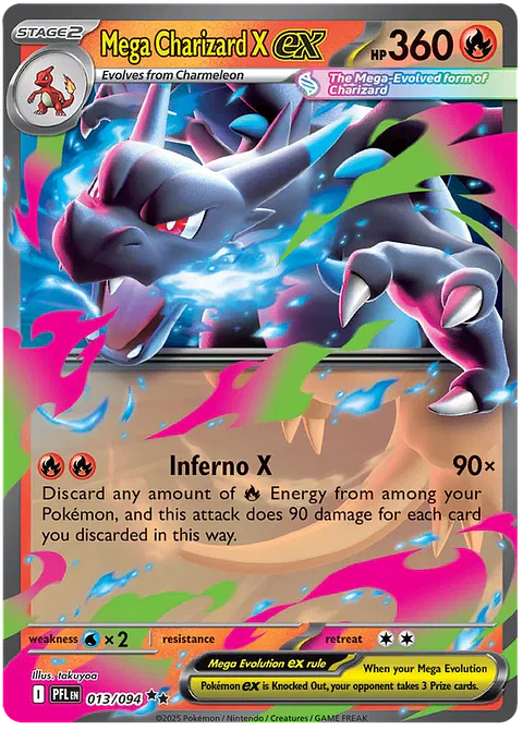 Mega Charizard X - Fantasmal Flames - Llamas Fantasmales 