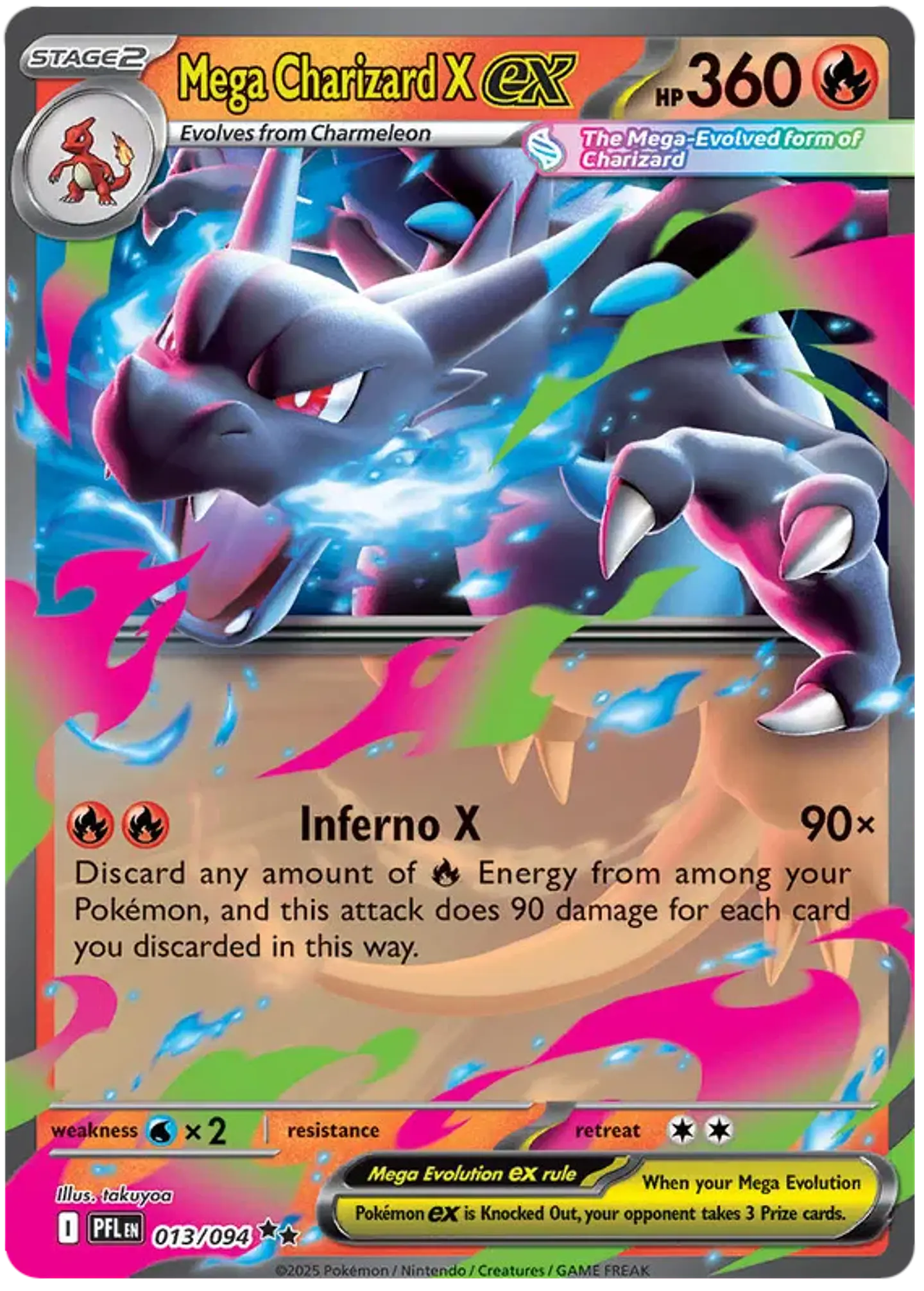 Mega Charizard X - Fantasmal Flames - Llamas Fantasmales  1