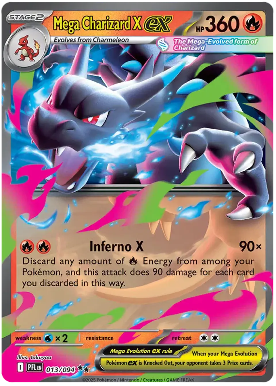 Mega Charizard X - Fantasmal Flames - Llamas Fantasmales  1