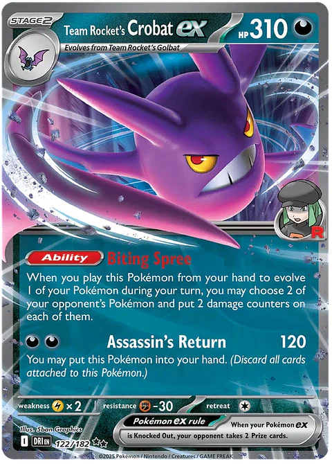 Team Rocket Crobat Ex - Destined Rivals - Rivales Predestinados