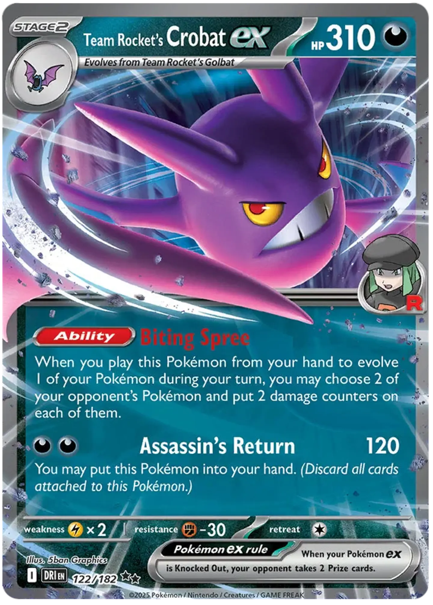 Team Rocket Crobat Ex - Destined Rivals - Rivales Predestinados 1