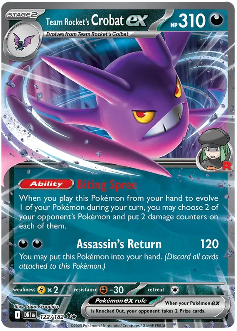 Team Rocket Crobat Ex - Destined Rivals - Rivales Predestinados 1
