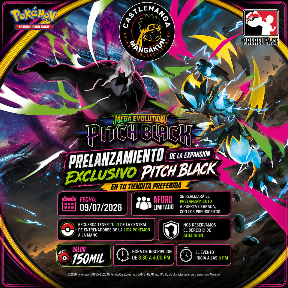 Prelanzamiento Pitch Black 10/07/2026 - Pokemon Play - Liga Pokemon 1