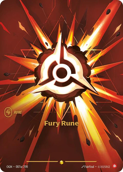 Fury Rune (Alternate Art) - Origins (OGN) - Riftbound - League Of Legends