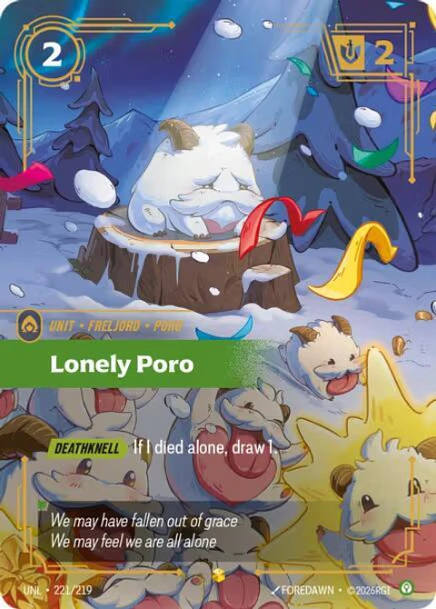 Lonely Poro (Overnumbered) - Unleashed (UNL) - Riftbound - League of Legends